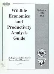 Tapa de Wildlife economics and productivity analysis guide