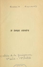Tapa de Le temps viendra