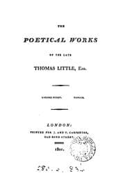 Tapa de The poetical works of the late Thomas Little, esq