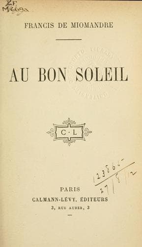 Tapa de Au bon soleil.