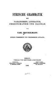 Tapa de Syrische Grammatik