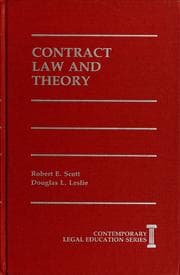 Tapa de Contract law and theory
