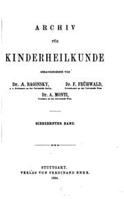 Tapa de Archiv fuer kinderheilkunde