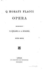 Tapa de Q. Horati Flacci Opera
