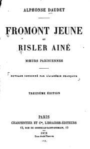Tapa de Fromont jeune et Risler ainé: moeurs parisiennes ..