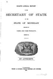 Tapa de Annual Report of the Secretary of State of the State of Michigan Relating to ...
