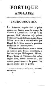 Tapa de Poétique anglaise
