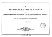 Tapa de A synoptical history of England