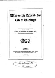 Tapa de Who wrote Cavendish's Life of Wolsey?