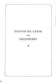 Tapa de Deutsche Lyrik der Gegenwart seit 1850