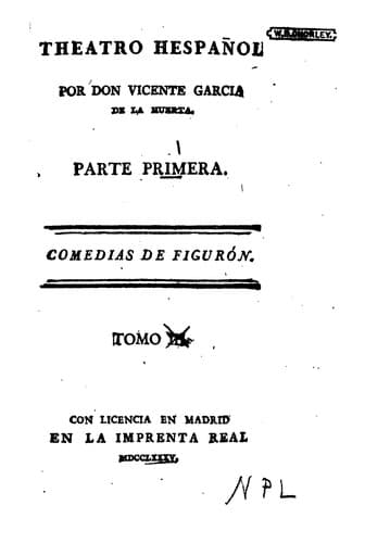 Tapa de Theatro hespañol