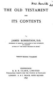 Tapa de The Old Testament and Its Contents