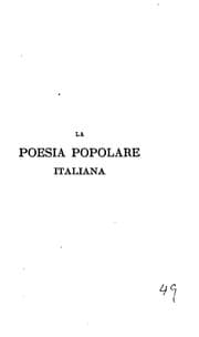 Tapa de la poesia popolare italiana