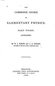 Tapa de The Cambridge Course of Elementary Physics