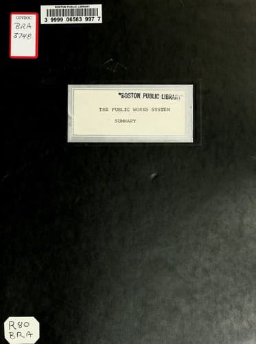 Tapa de The public works system summary