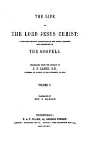 Tapa de The life of the lord jesus christ