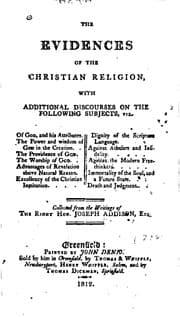 Tapa de The Evidences of the Christian Religion: With Additional Discourses on the ..