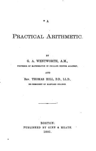 Tapa de A practical arithmetic