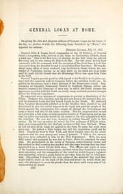 Tapa de Speech of Major-General John A. Logan on return to Illinois, after capture of Vicksburg