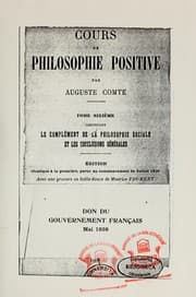Tapa de Cours de philosophie positive