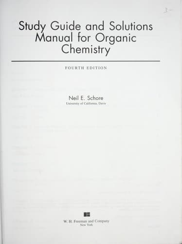 Tapa de Study Guide and Solutions Manual for Organic Chemistry Structure and Function