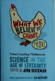 Tapa de What we believe but cannot prove