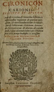 Tapa de Chronicon Carionis
