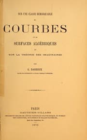 Tapa de Sur une classe remarquable de courbes et de surfaces algébriques et sur la théorie des imaginaires