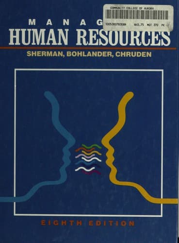 Tapa de Managing human resources