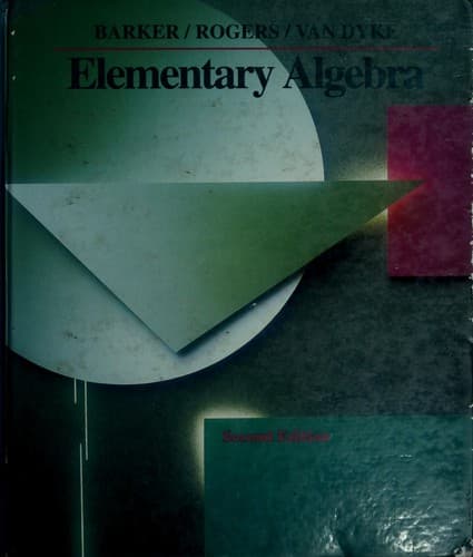 Tapa de Elementary algebra