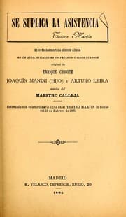 Tapa de Se suplica la asistencia. Teatro Martín