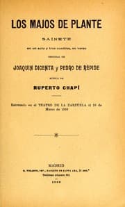 Tapa de Los majos de plante