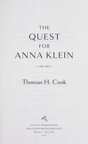 Tapa de The quest for Anna Klein