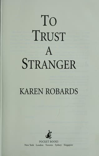 Tapa de To trust a stranger