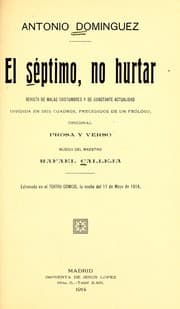 Tapa de El séptimo, no hurtar