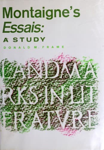 Tapa de Montaigne's Essais: a study