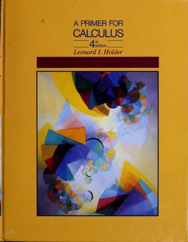 Tapa de A primer for calculus