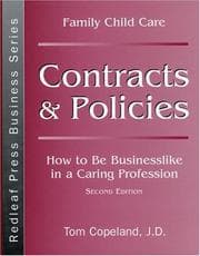 Tapa de Family child care contracts & policies