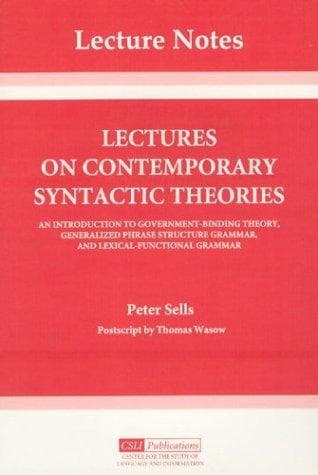 Tapa de Lectures on contemporary syntactic theories