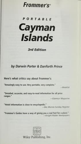 Tapa de Frommer's portable Cayman Islands