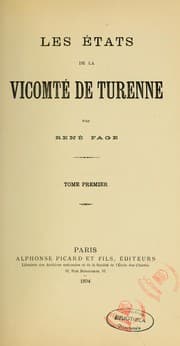 Tapa de Les États de la vicomté de Turenne