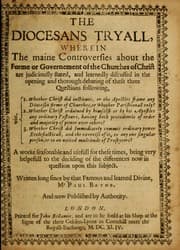 Tapa de The diocesans tryall