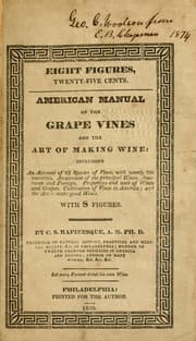 Tapa de American manual of the grape vines and the art of making wine