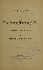 Tapa de Beauties of Rev. George Herbert, A. M
