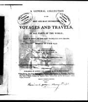 Tapa de A General collection of the best and most interesting voyages and travels in all parts of the world