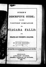 Tapa de Burke's descriptive guide, or, The visitors' companion to Niagara Falls