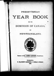 Tapa de Presbyterian year book for the Dominion of Canada and Newfoundland