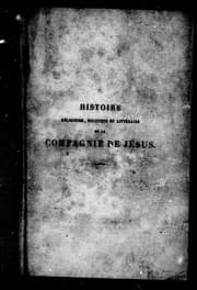 Tapa de Histoire religieuse, politique et littéraire de la Compagnie de Jésus