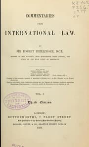 Tapa de Commentaries upon international law