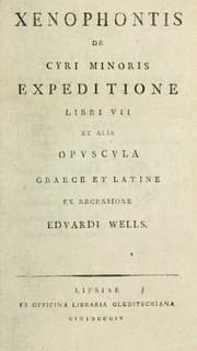 Tapa de De Cyri minoris expeditione libri 7, et alia opuscola, graece et latine, ex recensione Edvardi Wells